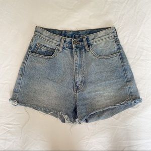 Brandy Melville Light Wash Denim Shorts